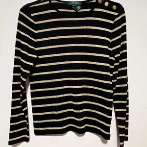Ralph Lauren black and gold  Top S